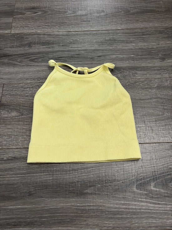 Gilly Hicks Tops - Yellow Ribbed Cropped Tank Top